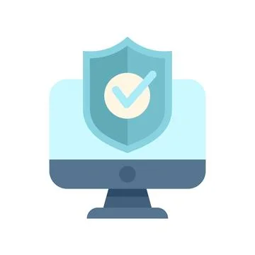 Computer security system showing protection from cyber attacks Stockillustratie