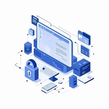 Computer security technology イラスト素材