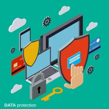Computer security vector concept Stock Illustration