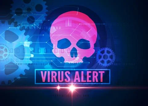 Computer security virus Illustrazione stock