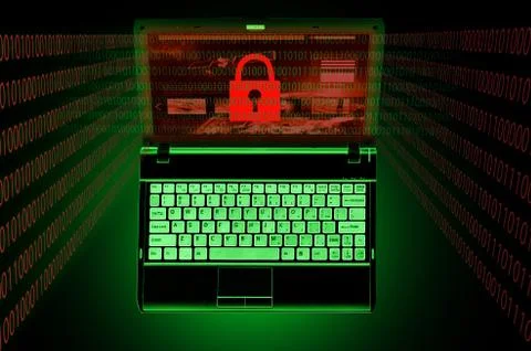 Computer secutrity problem Stock Illustration