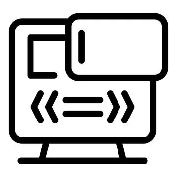 Computer sending data through smartphone icon showing wireless transfer Stock Illustration