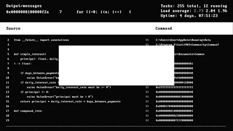 Computer Server Code Hacked By Virus Program Displaying Anonymous Mask Stock Footage 198940640