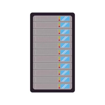 Computer server data isolated icon Illustrazione stock