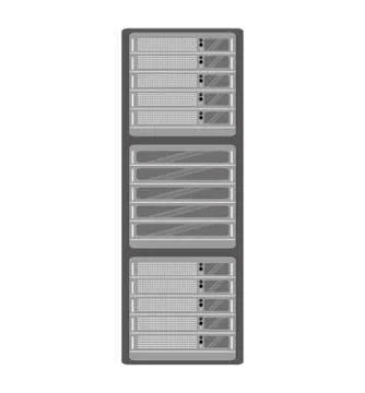 Computer server data isolated icon Stock Illustration