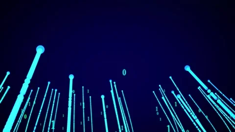 Computer server data transfer flow Stock Footage 245249211