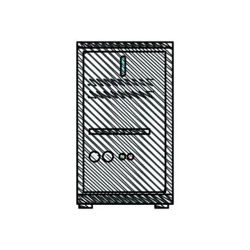 Computer server data work image Illustrazione stock