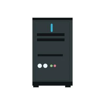 Computer server device technology icon Stock Illustration