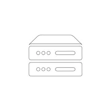 Computer Server. flat vector icon イラスト素材
