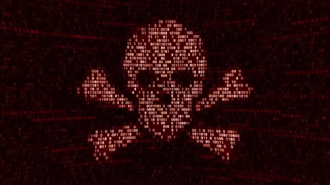 Computer server got attacked with malware by hacker Stock Footage 169876137