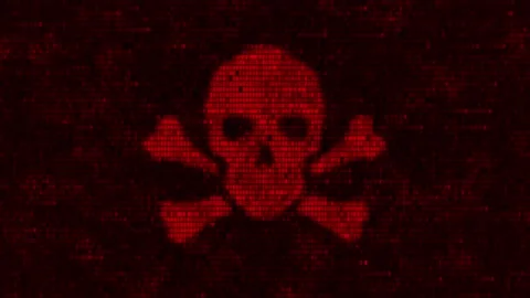 Computer server got attacked with malware by hacker Stock Footage 169876218