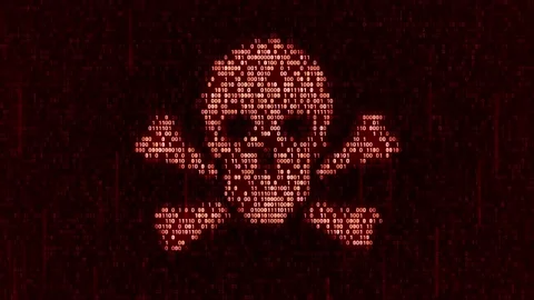 Computer server got attacked with malware by hacker Stock Footage 169876236