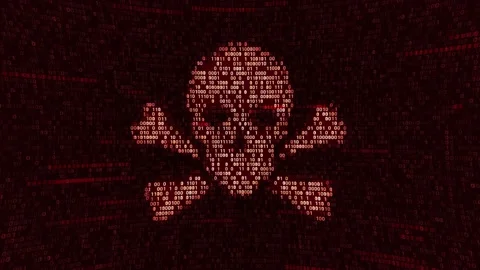 Computer server got attacked with malware by hacker Stock Footage 169876772