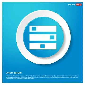 Computer Server icon  Abstract Blue Web Sticker Button Stock Illustration