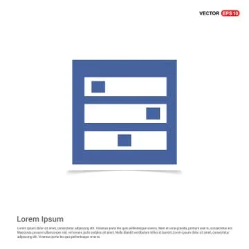 Computer Server icon - Blue photo Frame イラスト素材
