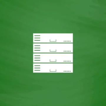 Computer Server icon, flat design Stock Illustration