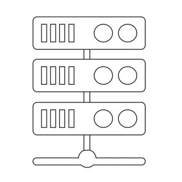 Computer Server Icon Illustrazione stock