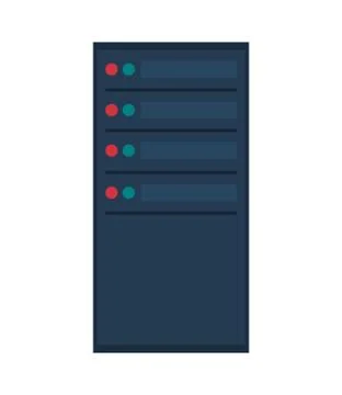 Computer server icon Illustrazione stock