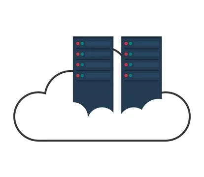 Computer server icon Stock Illustration