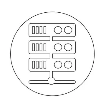 Computer Server Icon Illustrazione stock