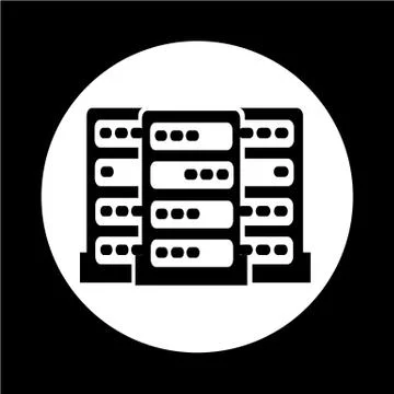 Computer Server icon Illustrazione stock