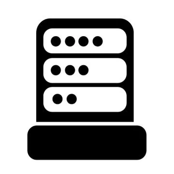 Computer Server Icon illustration design Illustrazione stock