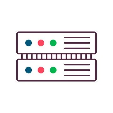 Computer server icon. Rack. Vector. Illustrazione stock