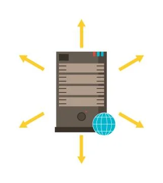 Computer server icon vector illustration Stock Illustration
