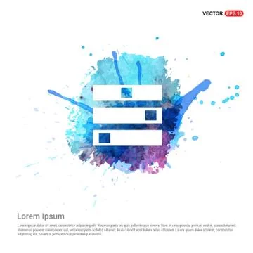 Computer Server icon  - Watercolor Background Stock Illustration