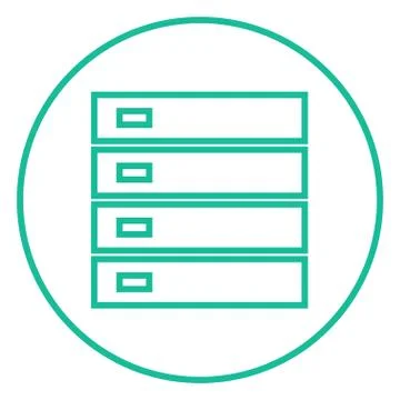 Computer server line icon Illustrazione stock