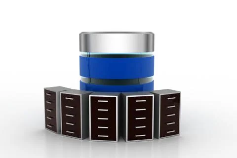 Computer server network Gratis stockillustratie