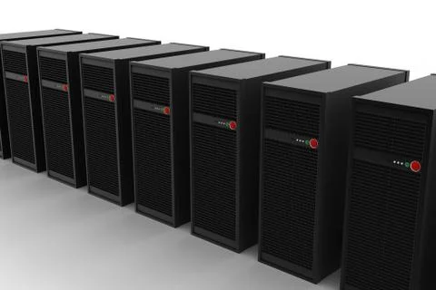 Computer server network Free Stock Illustration