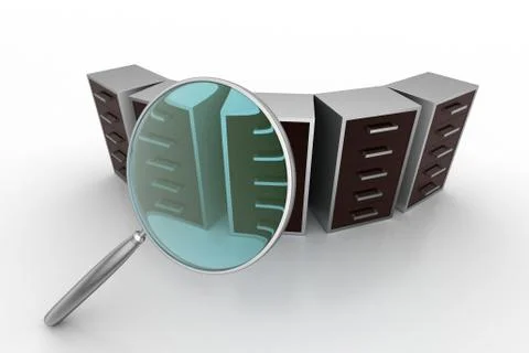 Computer server network searching concept Free Stock Illustration