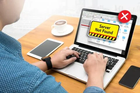 Computer Server Not Found Error Inaccessible Stock Photos