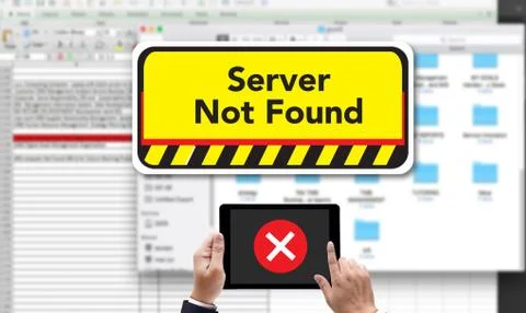 Computer Server Not Found Error Inaccessible Stock Photos