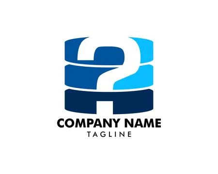 Computer Server Question Logo Vector Illustration Stock Illustration