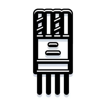 Computer server rack data storage hosting technology 스톡 일러스트