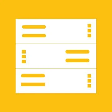 Computer server rack icon. For websites and apps. Image on yellow background Stock Illustration