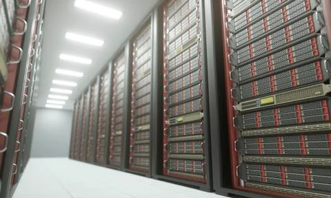 Computer server room, illustration 스톡 일러스트