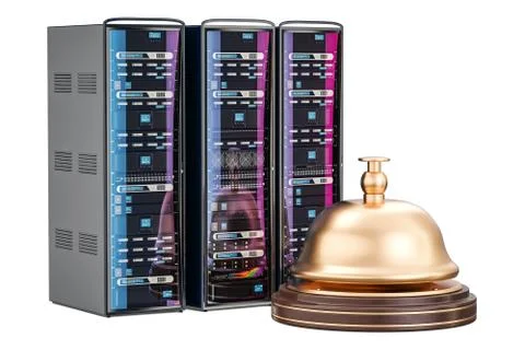 Computer Server service concept, 3D rendering Stock Illustration