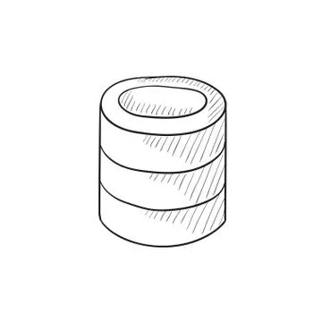 Computer server sketch icon Stock-Illustration