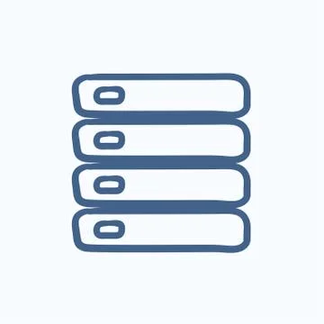 Computer server sketch icon Stock-Illustration