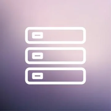 Computer Server thin line icon 스톡 일러스트