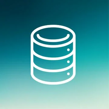 Computer Server thin line icon Illustrazione stock