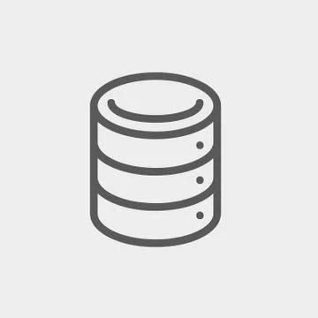 Computer Server thin line icon Illustrazione stock