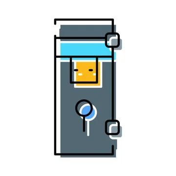 Computer server tower storing digital information data Stock Illustration