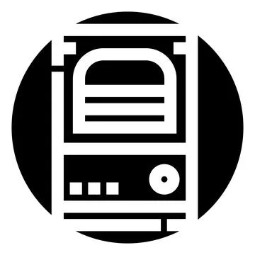 Computer server workstation box hardware technology icon 스톡 일러스트