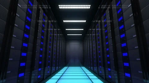 Computer servers in a Data Center. Loopable. Video stock 32583344
