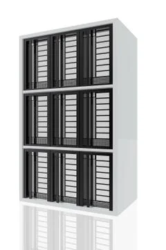 Computer servers rack Stock Illustration