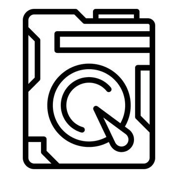 Computer service icon, outline style Illustrazione stock